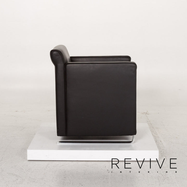 Cor Quant Leder Sessel Schwarz #13375