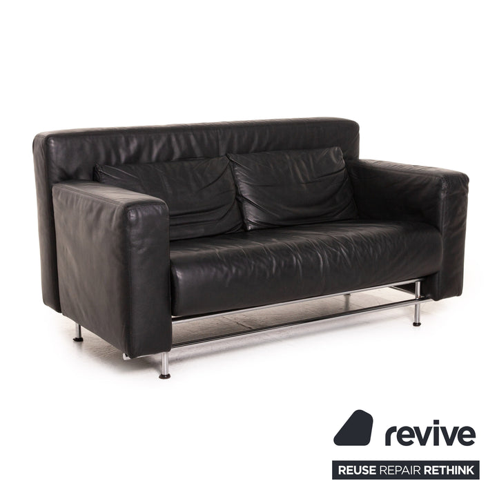 COR Quarta Leder Sofa Schwarz Zweisitzer Couch