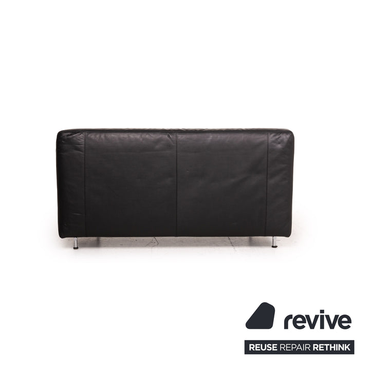 COR Quarta Leder Sofa Schwarz Zweisitzer Couch