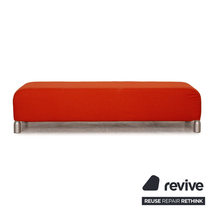Cor Scroll Stoff Hocker Orange Neubezug