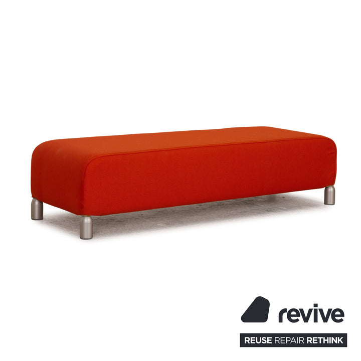 Cor Scroll Stoff Hocker Orange Neubezug