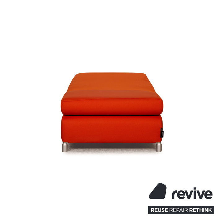 Cor Scroll Stoff Sofa Garnitur Orange Ecksofa Liege Hocker Funktion Neubezug