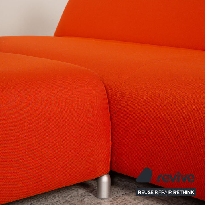 Cor Scroll Stoff Sofa Orange Ecksofa Couch Funktion Neubezug