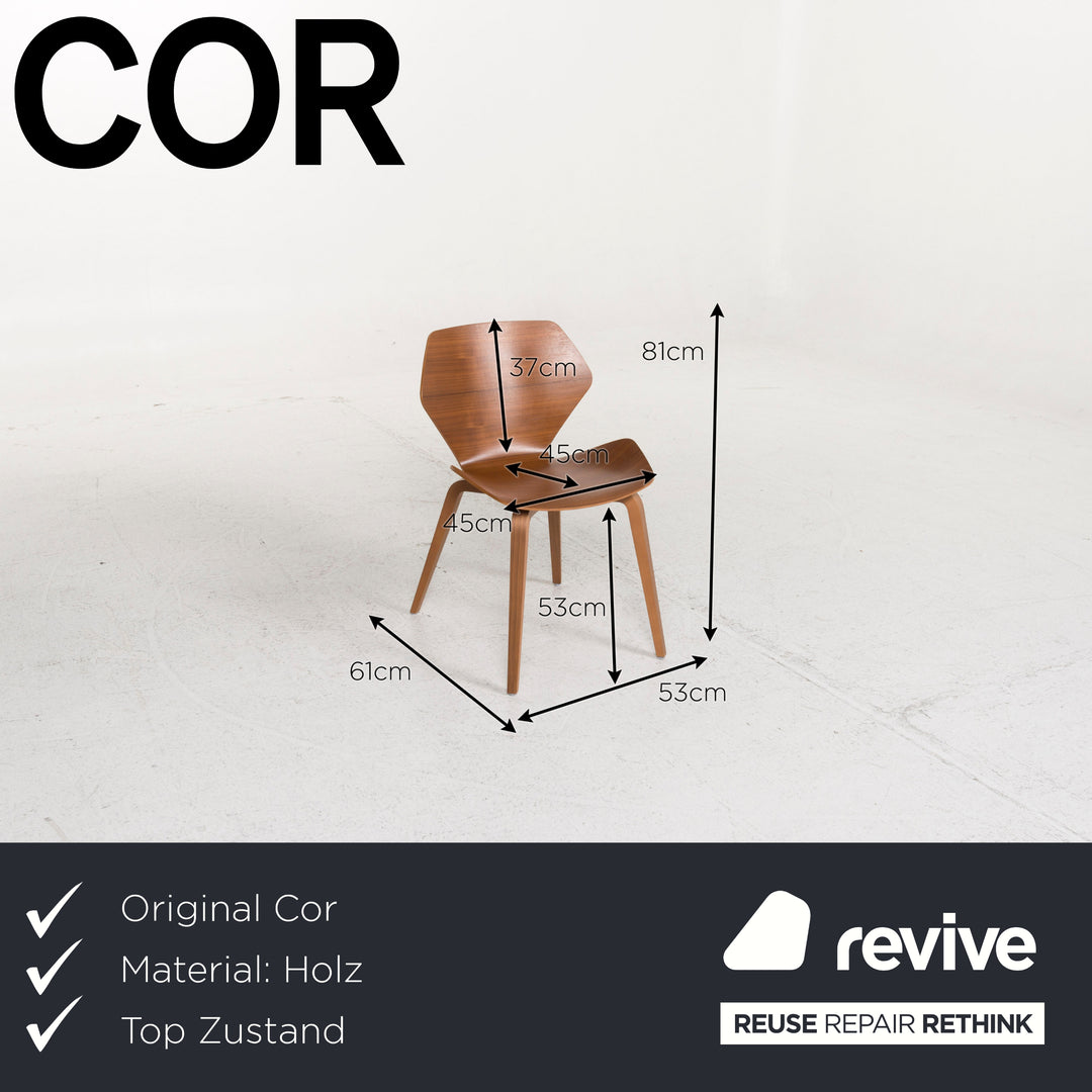Chaise en bois Cor Shrimp marron #13172