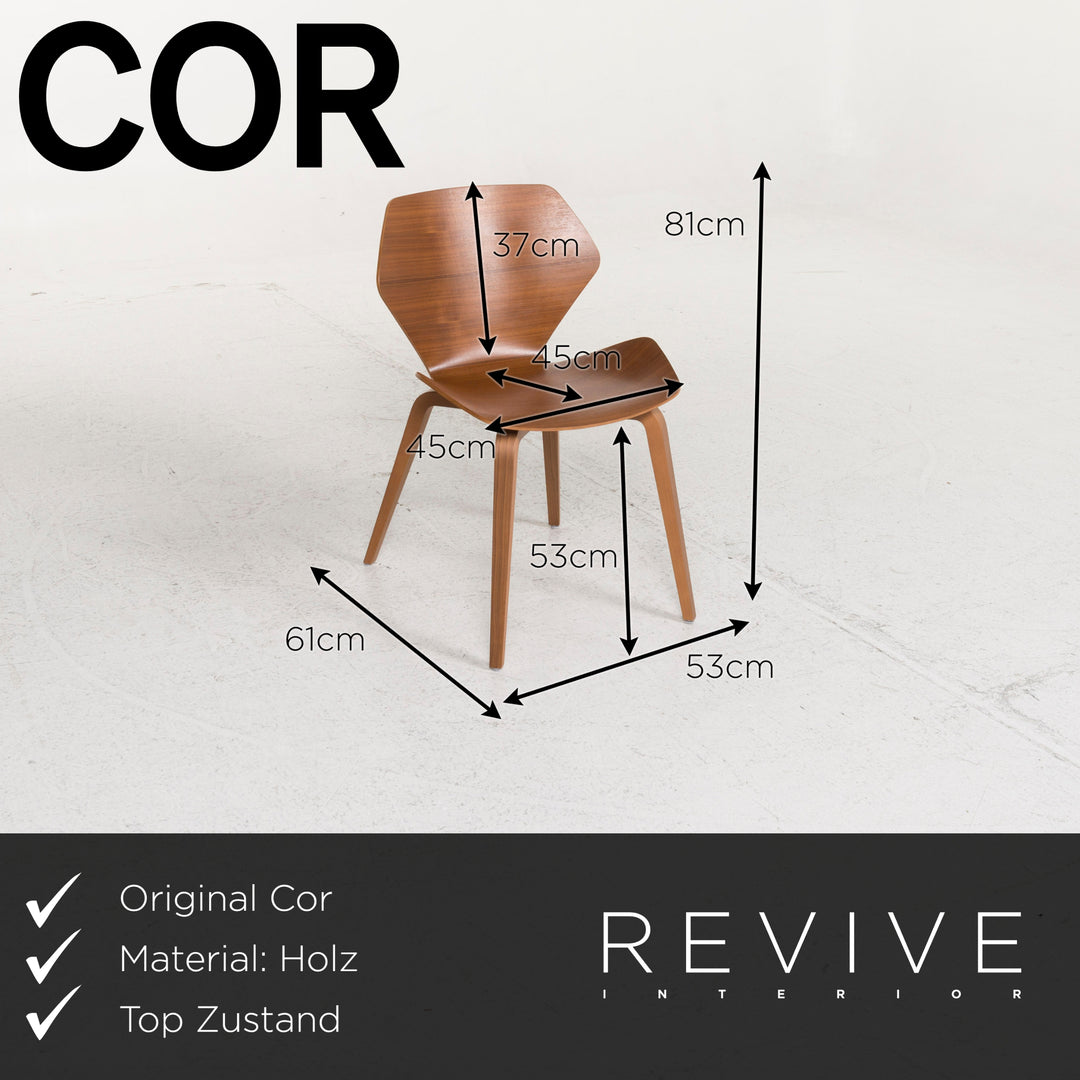Ensemble de chaises en bois Cor Shrimp, marron, #13174