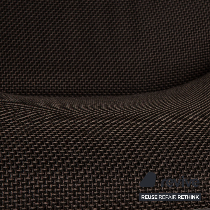 Cor Shrimp fabric armchair dark gray incl. footstool