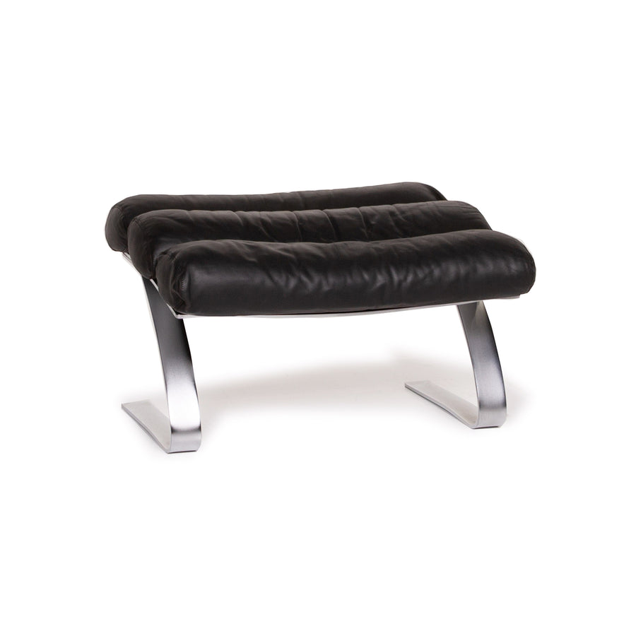 Tabouret en cuir Cor Sinus noir #14086