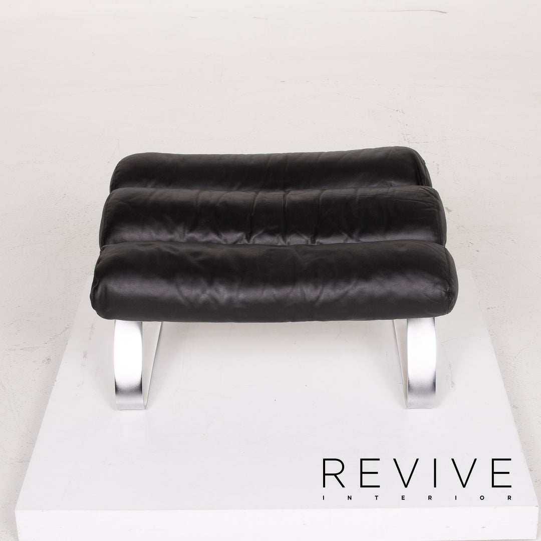 Ensemble de fauteuils en cuir Cor Sinus tabouret noir #14399