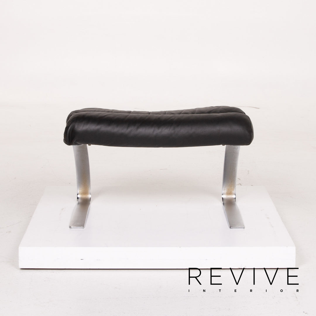 Ensemble de fauteuils en cuir Cor Sinus tabouret noir #14399