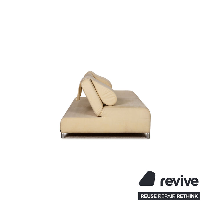 Ensemble de canapés en tissu Cor crème, fauteuil quatre places, fonction canapé