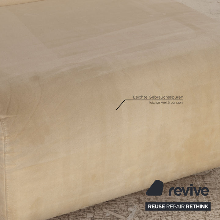 Ensemble de canapés en tissu Cor crème, fauteuil quatre places, fonction canapé