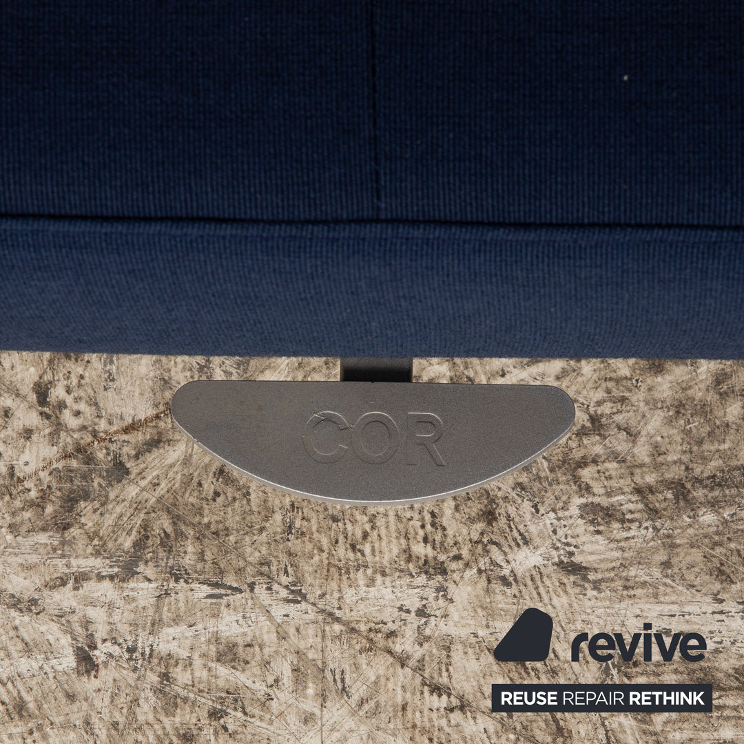 Fauteuil en tissu Cor Trinus bleu
