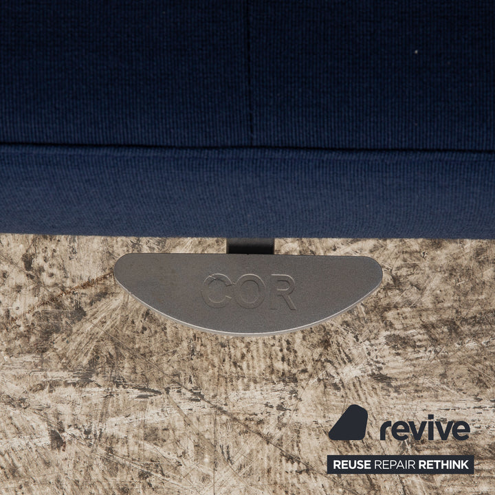Fauteuil en tissu Cor Trinus bleu
