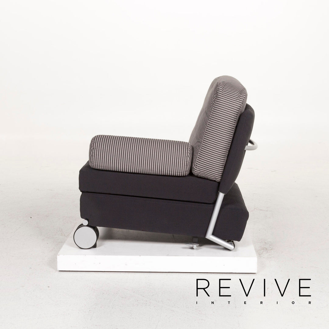 Fauteuil en tissu Cor Trinus bleu bleu foncé fonction sommeil #12807
