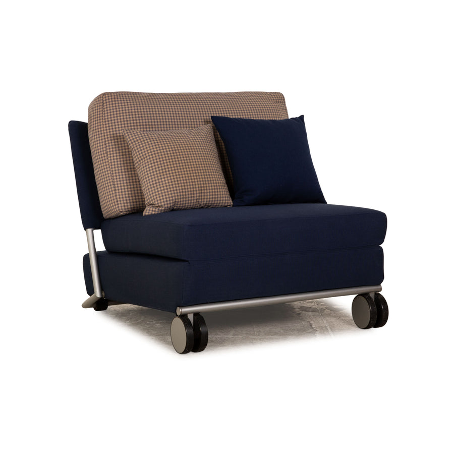 Fauteuil en tissu Cor Trinus bleu