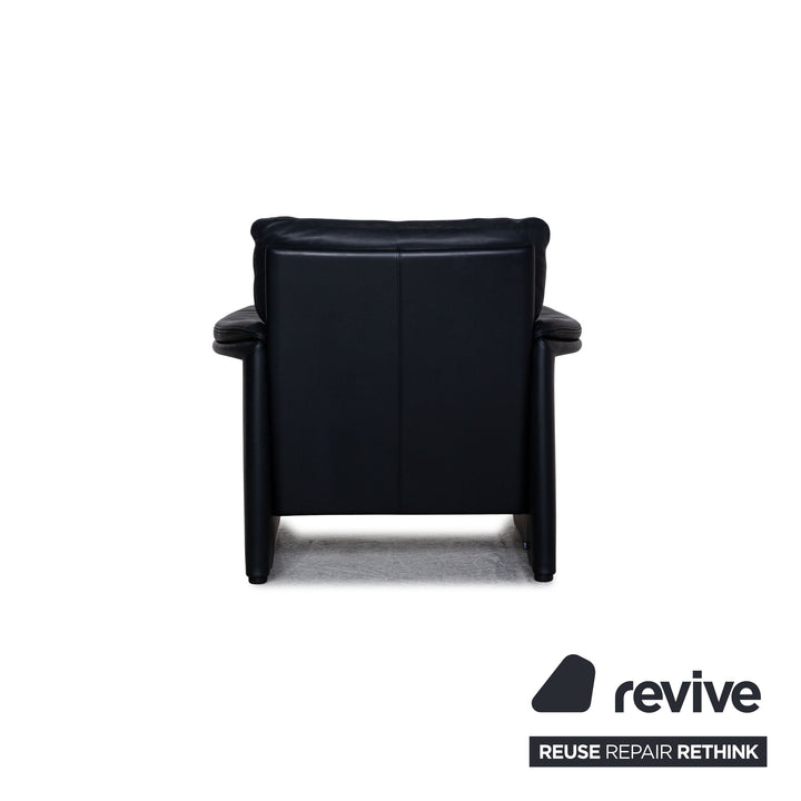 Cor Zento Leder Sessel Dunkelblau