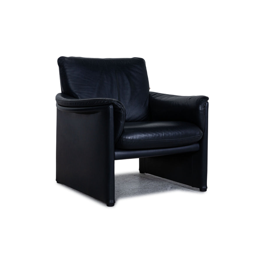 Cor Zento Leder Sessel Dunkelblau
