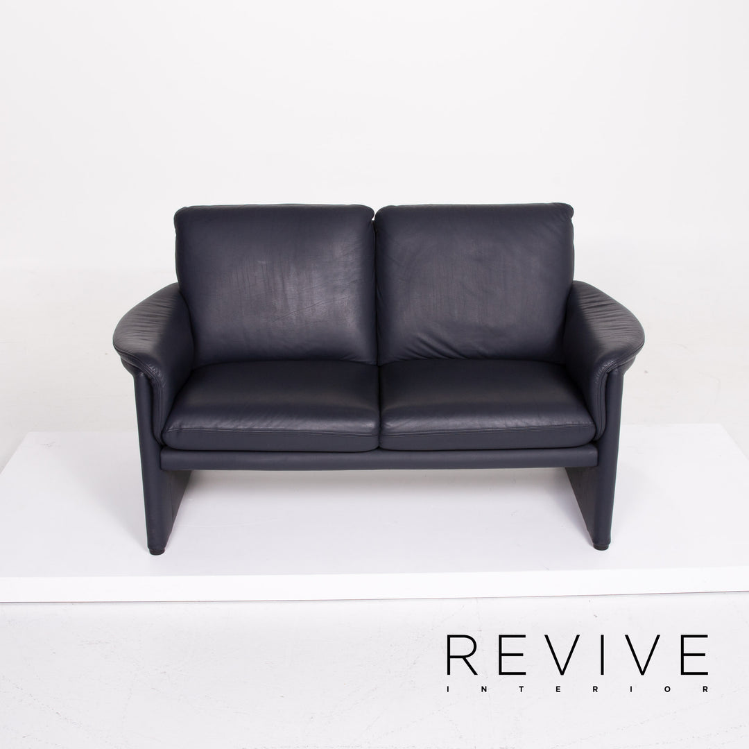 Cor Zento Leder Sofa Blau Zweisitzer #13790