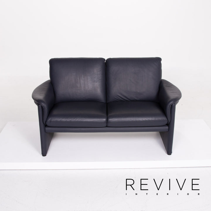 Cor Zento Leder Sofa Blau Zweisitzer #13790