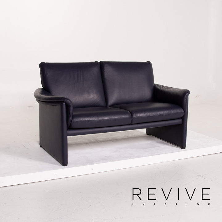 Cor Zento Leather Sofa Blue Two Seater #13791