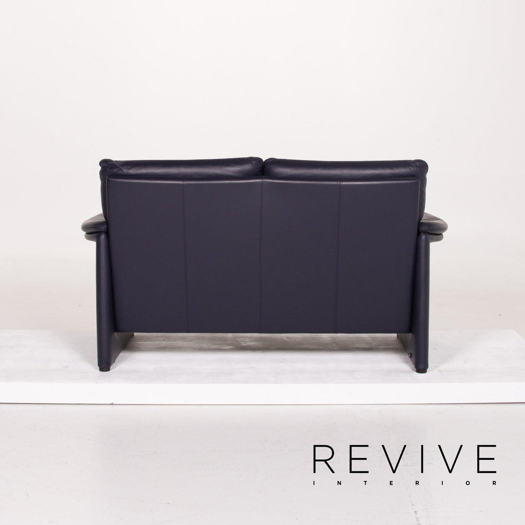Cor Zento Leather Sofa Blue Two Seater #13791
