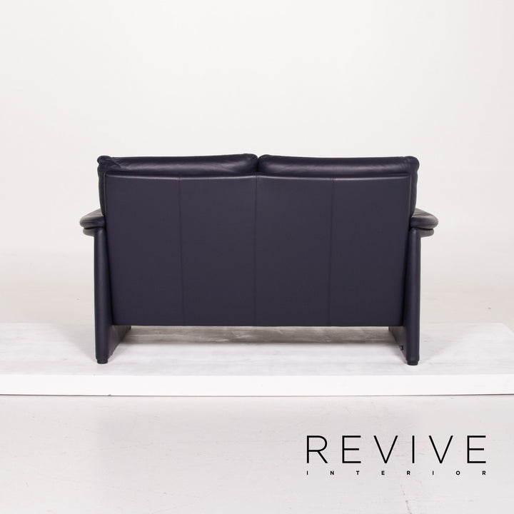 Cor Zento Leather Sofa Blue Two Seater #13791