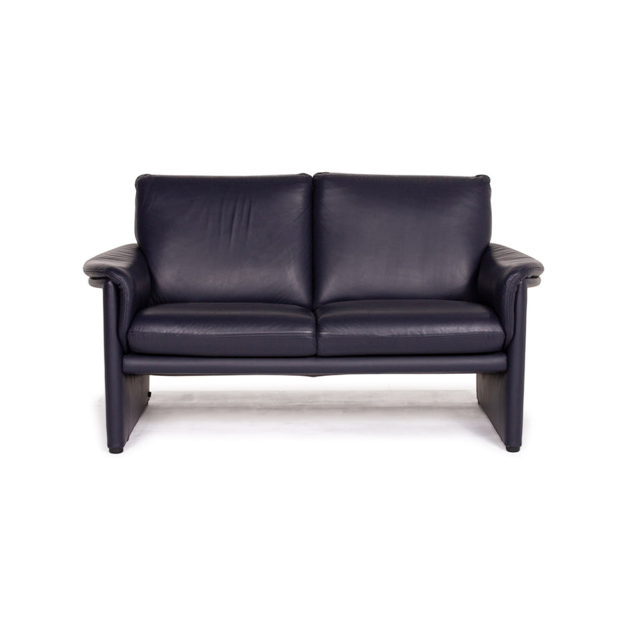 Cor Zento Leather Sofa Blue Two Seater #13791