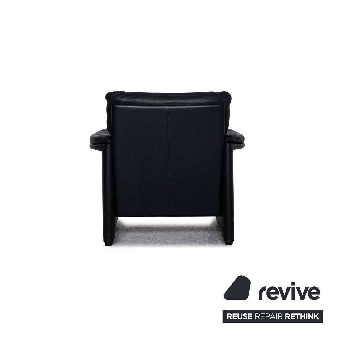 Cor Zento Leder Sofa Garnitur Blau Zweisitzer Sessel