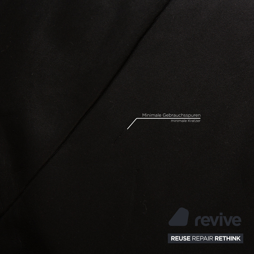 COR Zentro Schwarz Zweisitzer Leder Couch