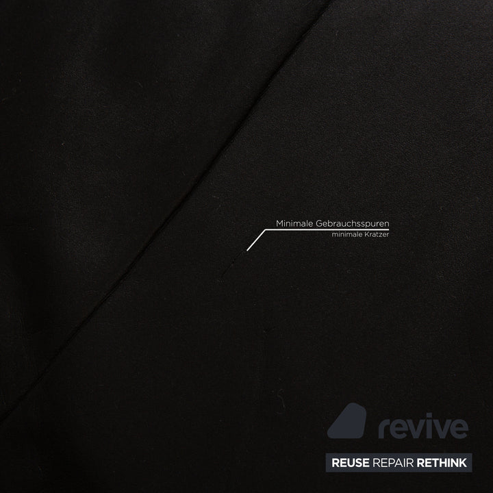 COR Zentro Schwarz Zweisitzer Leder Couch