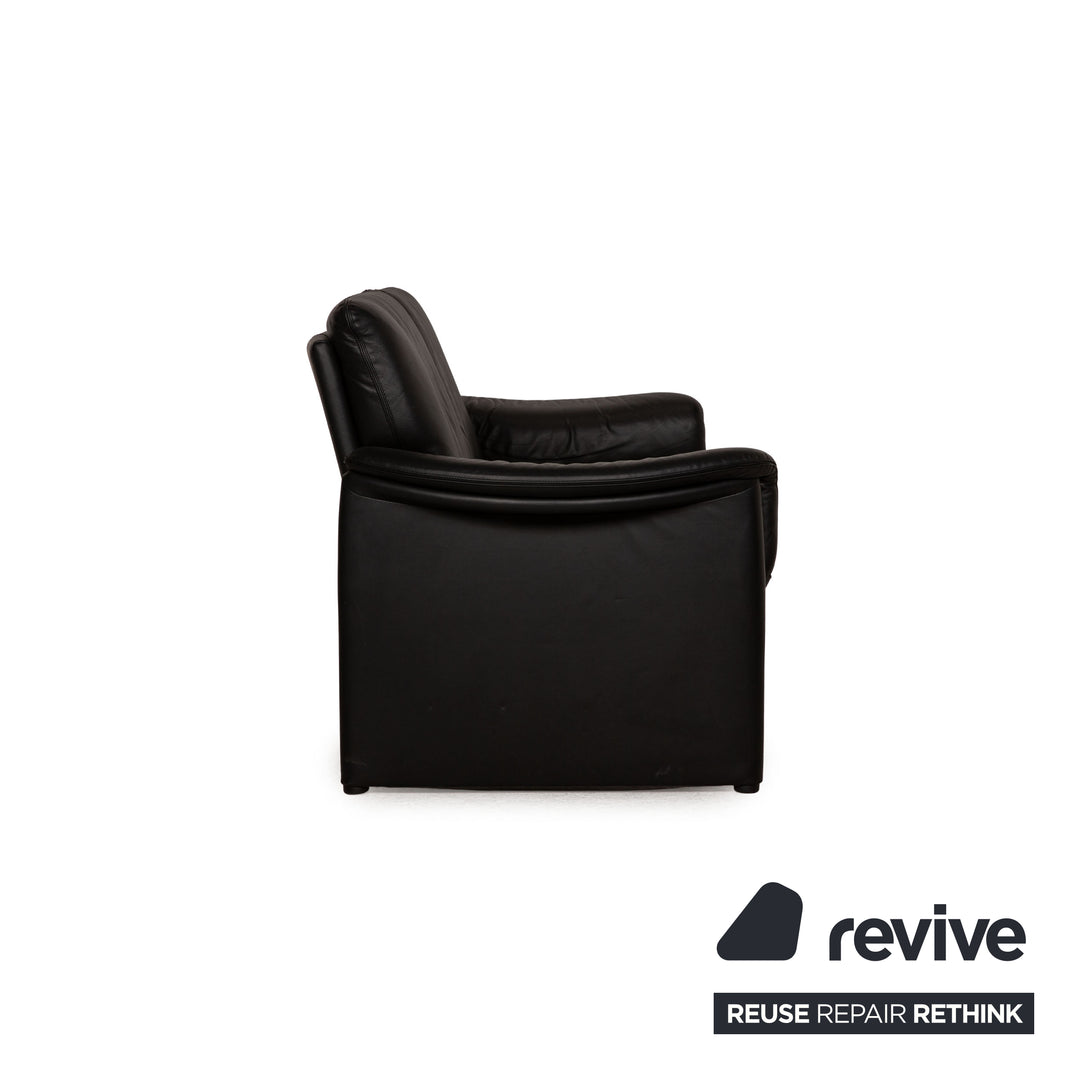COR Zentro Schwarz Zweisitzer Leder Couch