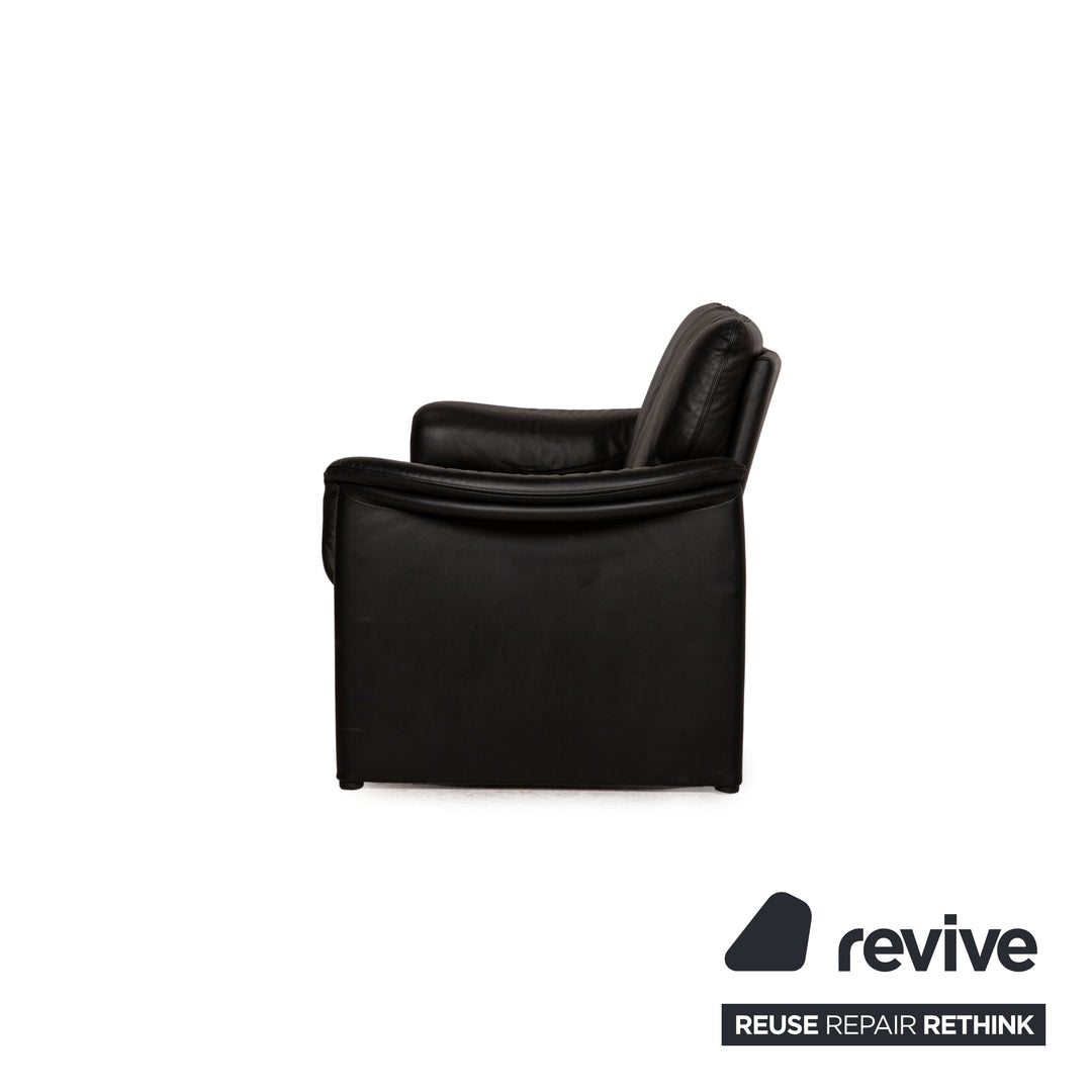 COR Zentro Schwarz Zweisitzer Leder Couch