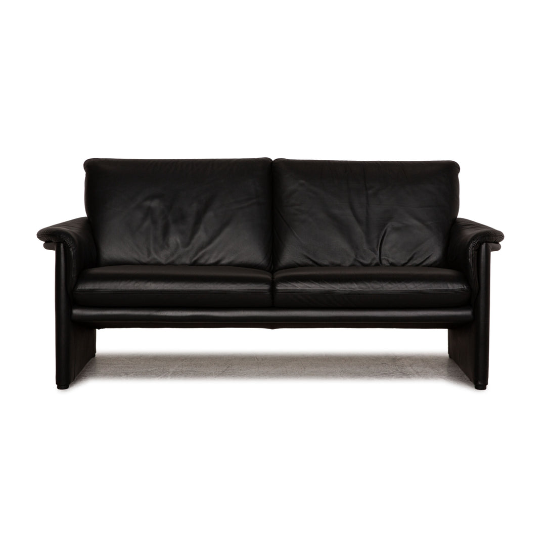 COR Zentro Schwarz Zweisitzer Leder Couch