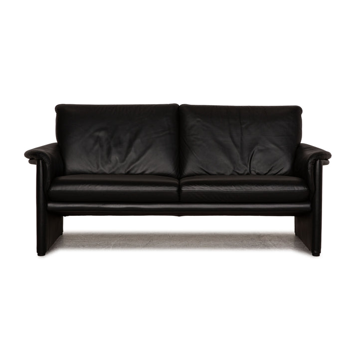COR Zentro Schwarz Zweisitzer Leder Couch