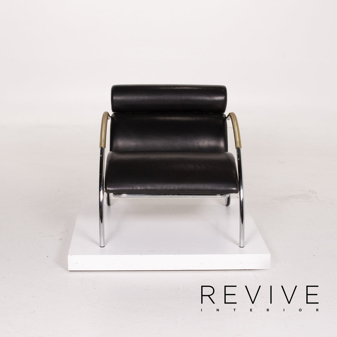 Cor Zyklus Leder Sessel Schwarz #14374