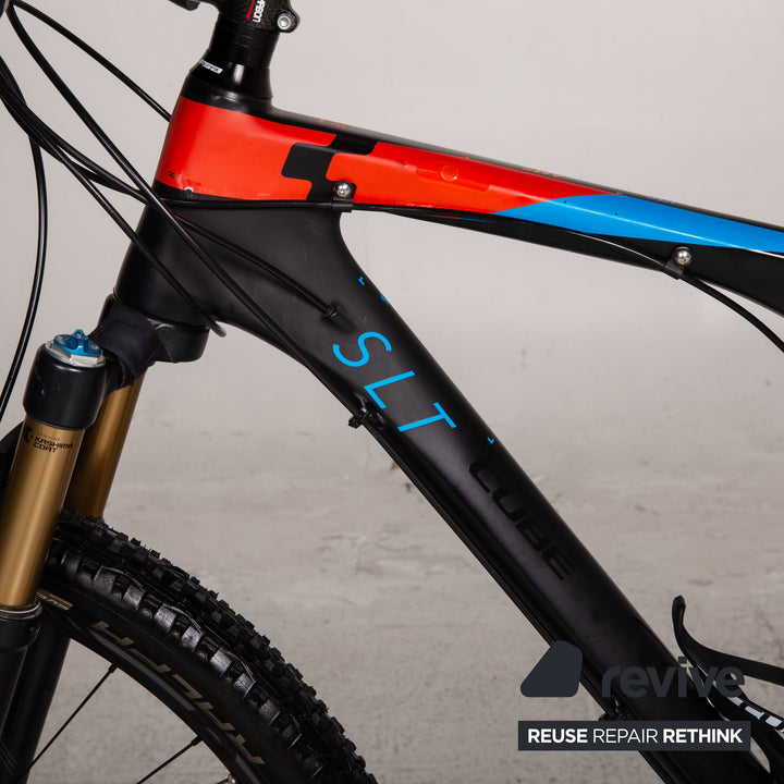 Cube AMS 100 C:62 SLT 29 2016 RH 54cm Mountain Bike Black Red Blue Fully Bicycle