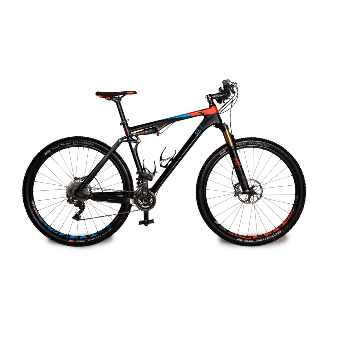 Cube AMS 100 C:62 SLT 29 2016 RH 54cm Mountain Bike Black Red Blue Fully Bicycle