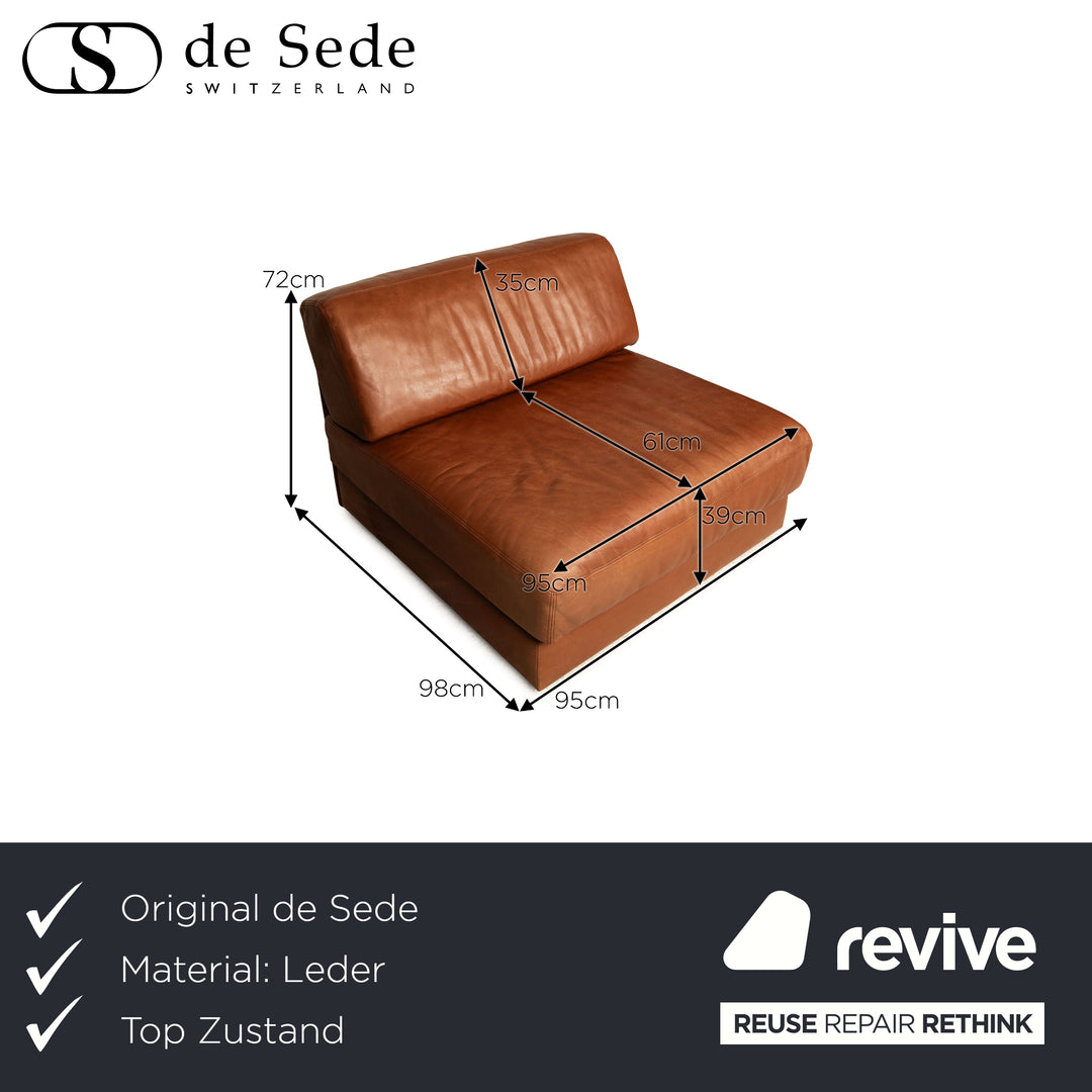 de Sede DS 76 Leder Sessel Braun Funktion Schlaffunktion