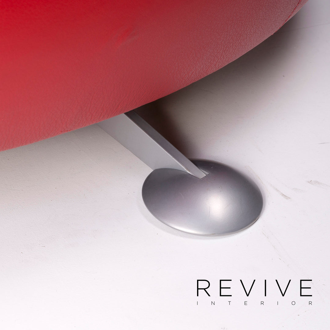 de Sede DS 164 Leder Sofa Rot Dreisitzer Funktion Couch #10372