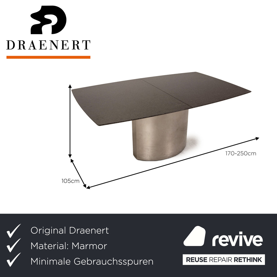 Draenert Adler 2 Nr. 1224 Granit Metall Tisch Anthrazit Esstisch Ausziehbar