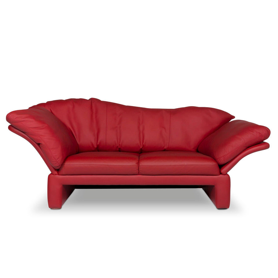 Brühl & Sippold Prelude Designer Leder Sofa Rot Zweisitzer #10321
