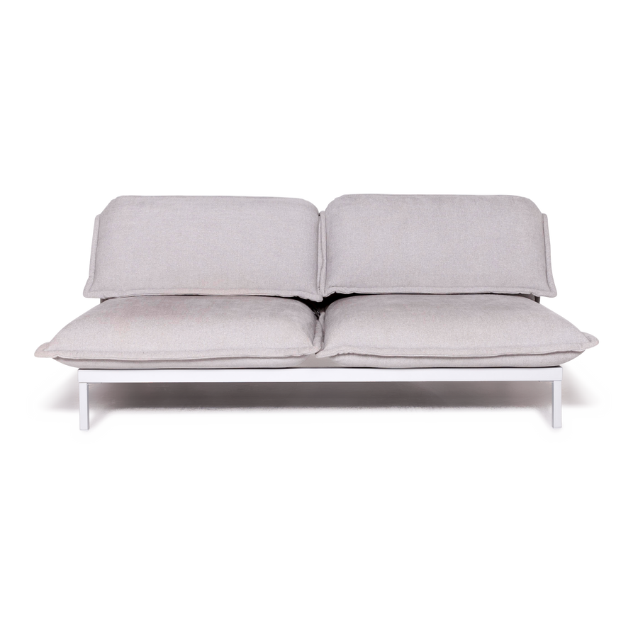 Rolf Benz Nova Designer Stoff Sofa Grau Couch Funktion Schlafcouch Schlafsofa #8644