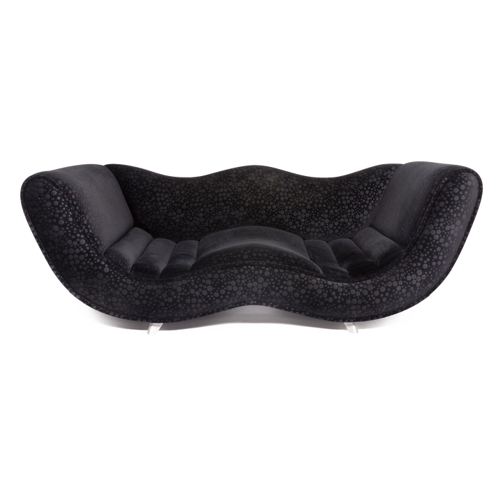 Bretz Laola designer fabric sofa black pattern three-seater couch #8500