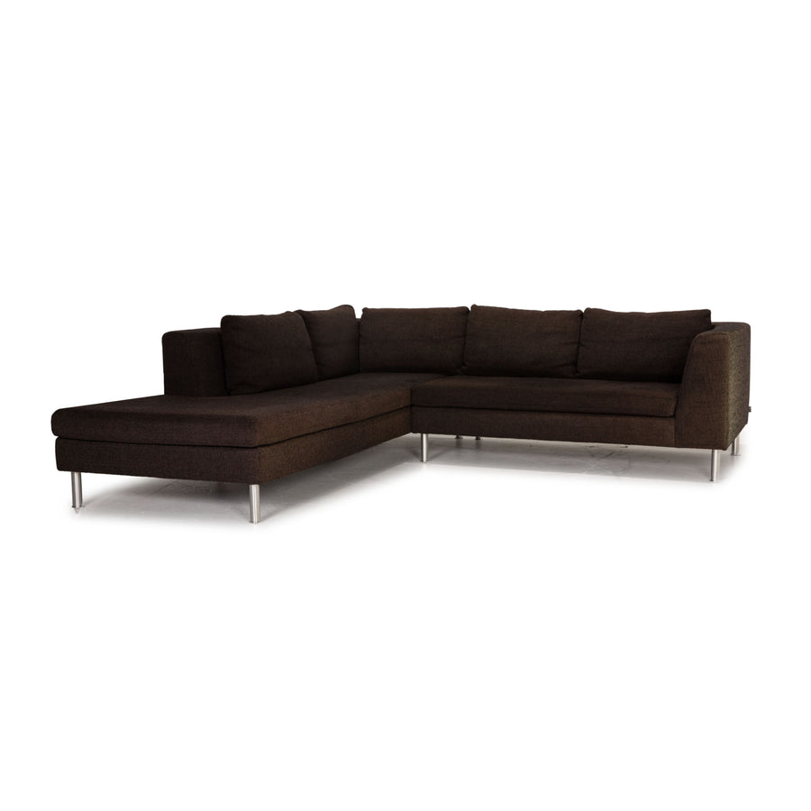 Ewald Schillig Domino Canapé en tissu marron Canapé d'angle