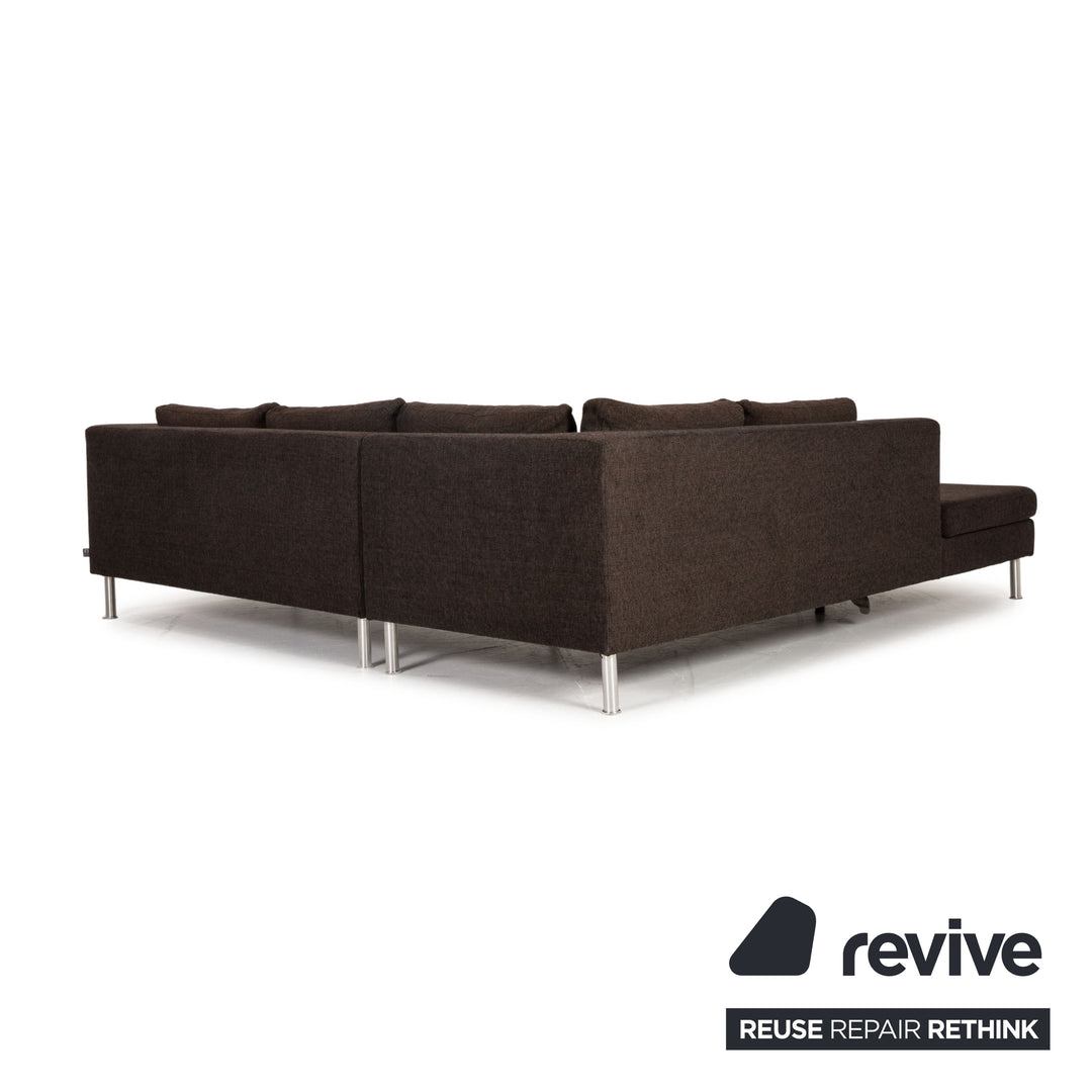 Ewald Schillig Domino Canapé en tissu marron Canapé d'angle