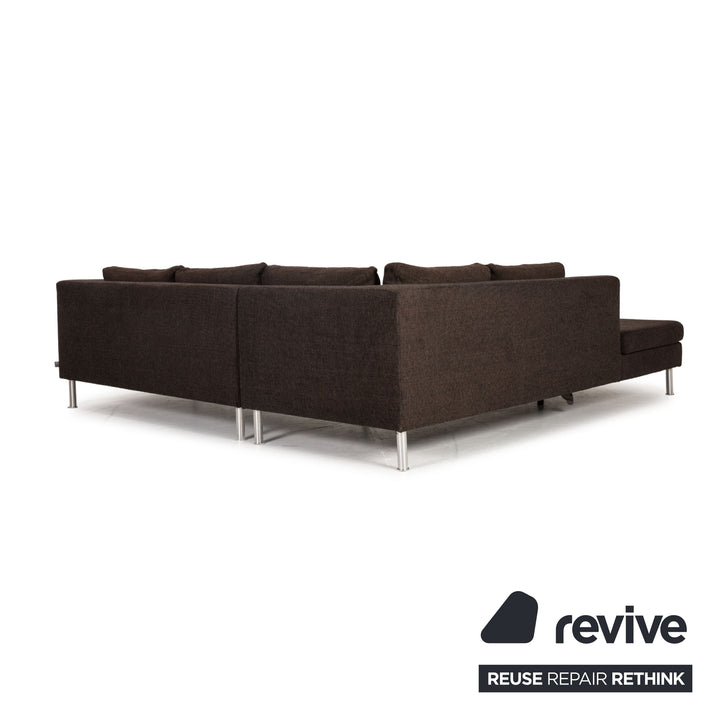 Ewald Schillig Domino Canapé en tissu marron Canapé d'angle