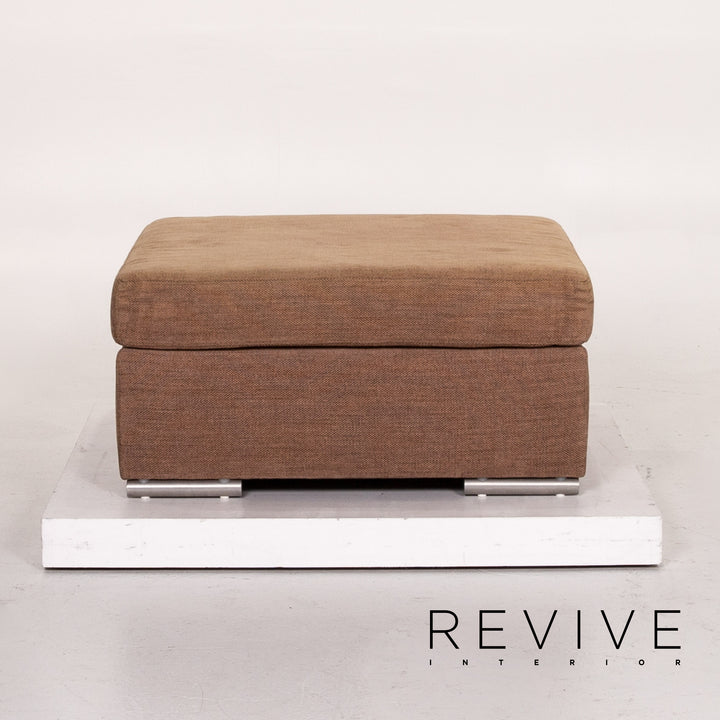 Tabouret en tissu Ewald Schillig marron marron clair Outlet #13826