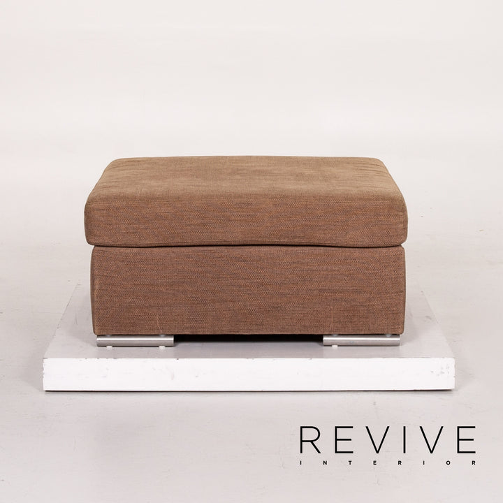 Tabouret en tissu Ewald Schillig marron marron clair Outlet #13826