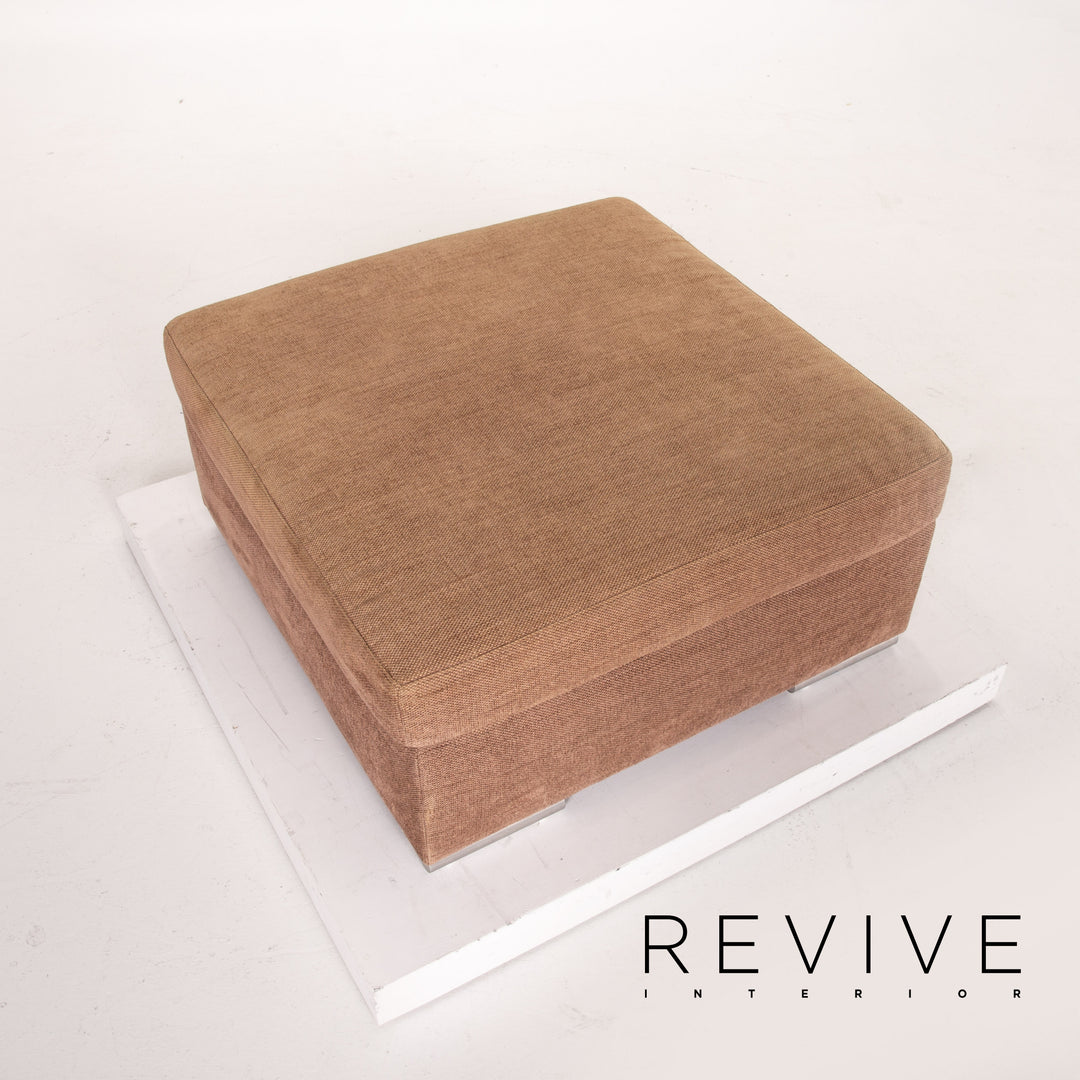 Tabouret en tissu Ewald Schillig marron marron clair Outlet #13826