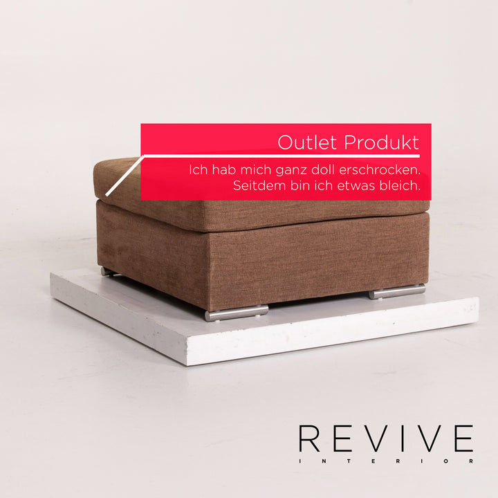 Tabouret en tissu Ewald Schillig marron marron clair Outlet #13826